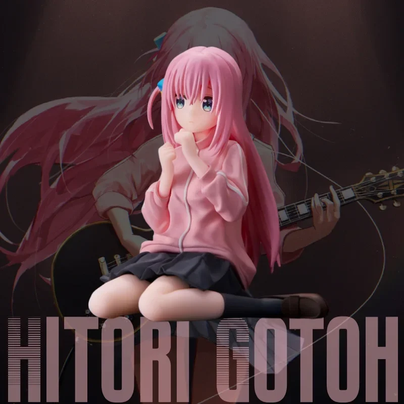 Bocchi The Rock! Anime Gotoh Hitori PVC Sitting Posture Figure Model Decorative Ornaments Fans Collect Gifts Toys