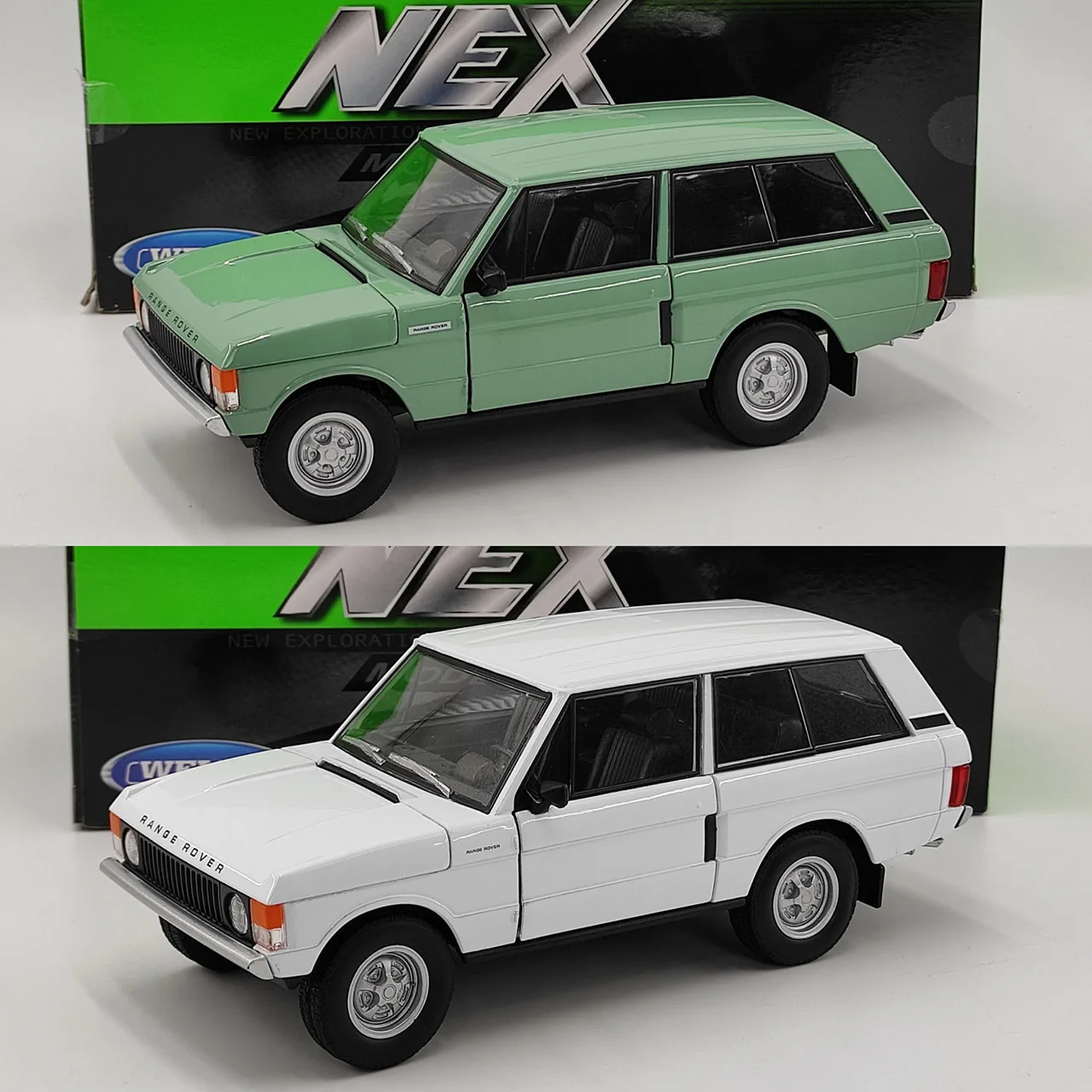 

Литой под давлением WELLY масштаб 1:24 NEX 1970 Land Rover Range, двухцветная модель автомобиля из сплава, Коллекционная игрушка, подарок, сувенир, украшение для дисплея