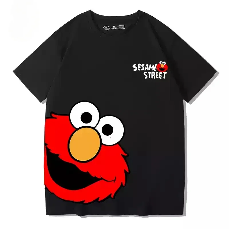 السمسم الأطفال 3-14 سنة 100% القطن تي شيرت الصيف الكرتون الوالدين والطفل تي شيرت غير رسمي موضة ملابس الأطفال #2