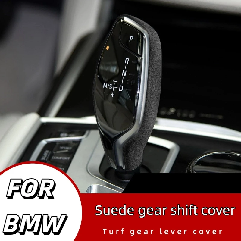 

For BMW 5 6 7 Series GT 2017 2018 2020 2022 2023 2024 TOP Suede Gears Cap Protective Mat Leather Car Gear Shift Knob Cover