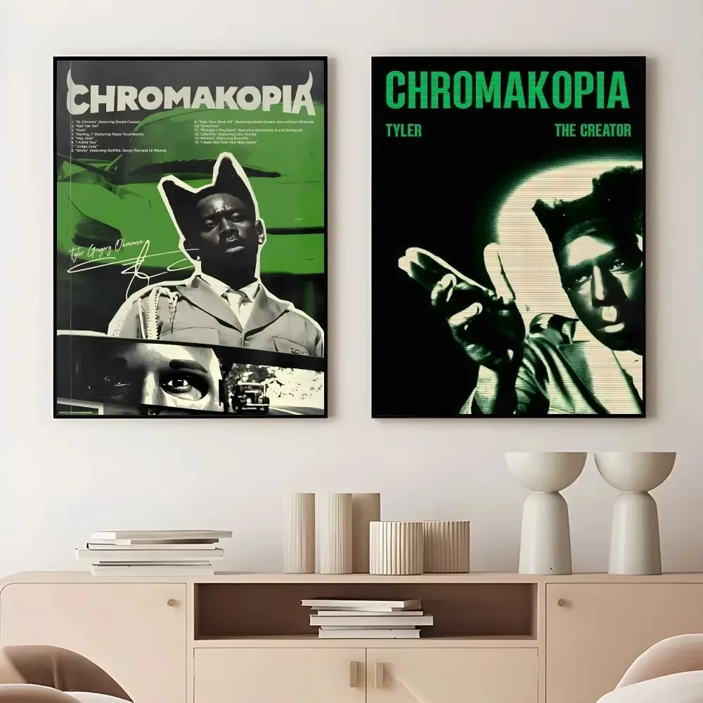 لوحة فنية جدارية من Rapper T-Tyler Creator C-Chromakopia، ملصق مطبوع على القماش عالي الدقة، مناسب للمنزل، غرفة المعيشة، لوحة تزيين الغرفة