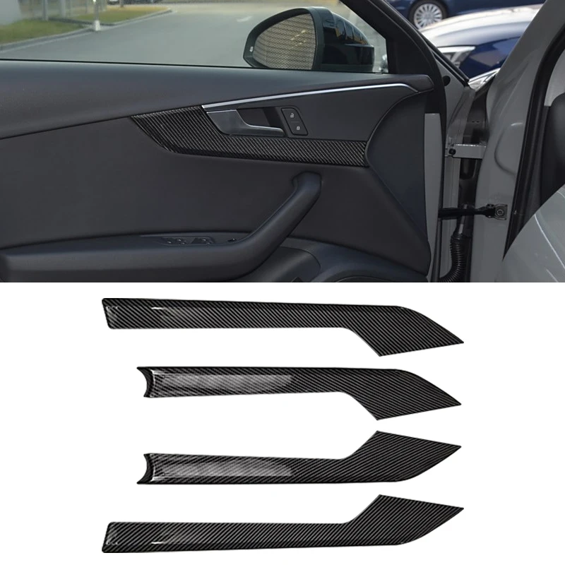 Car Accessories For Audi A4 S4 A5 S5 B9 2017 2018 2019 2020 2021 Front Rear Trim Panels Carbon Fiber Trim Car Interior Trim