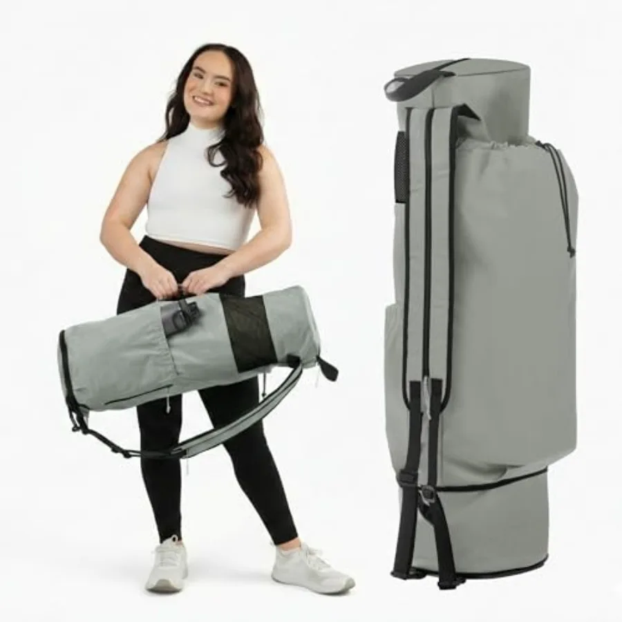 Yoga Mat Bag - for Women and Men, Yoga Bag with Pockets and Adjustable Strap, Yoga Mat Carrier, Fits Mats Blocks and Yoga Acces