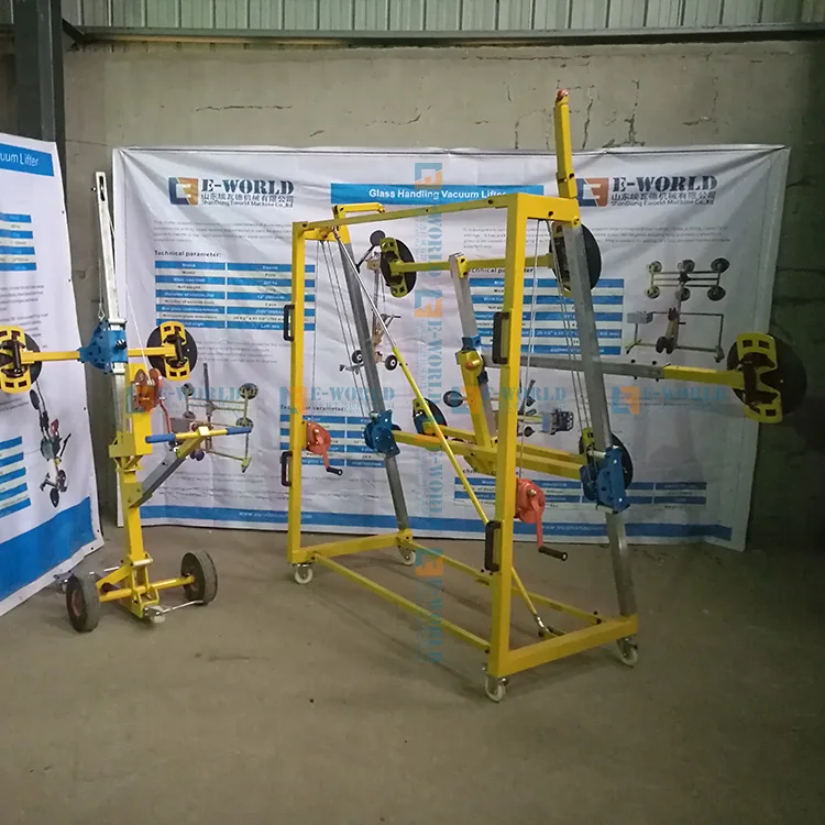 เครื่องยกกระจกสุญญากาศ 400 กก. Eworld ขายดี อุปกรณ์จัดการกระจก เครื่องยกกระจกสุญญากาศขนาดใหญ่ ราคา