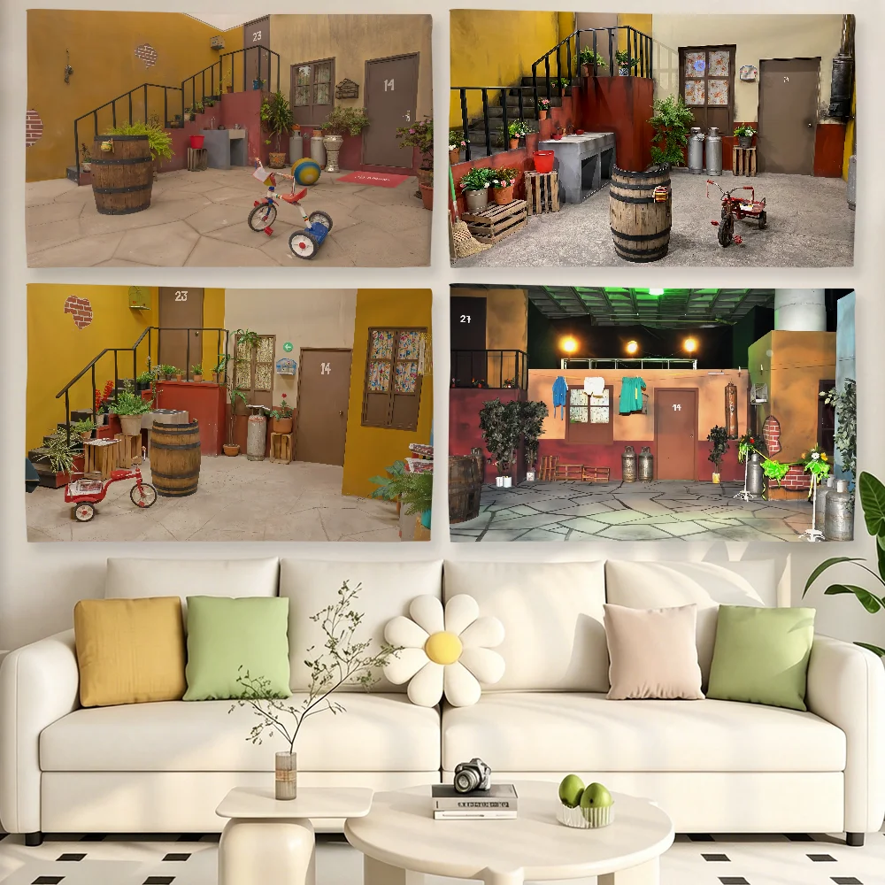 Cartoon El C-Chavo Del Ocho Nuestra Staircase House flag For Living Room Home Dorm Decor Wall Outdoor Camping Party Banner Gifts