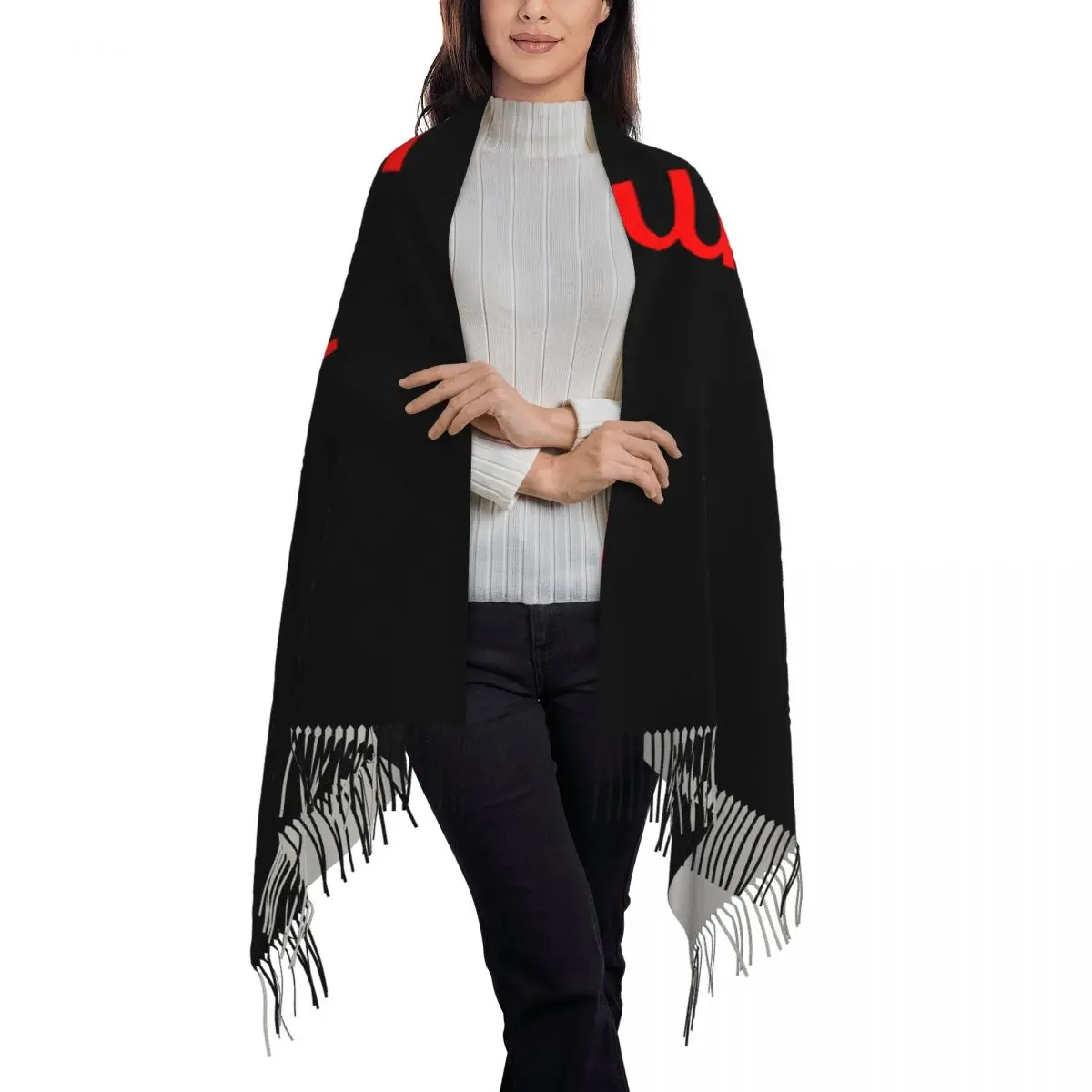 Customized Print Custom Your Design Scarf Women Men Winter Warm Scarves Customized Logo Printed Shawl Wrap