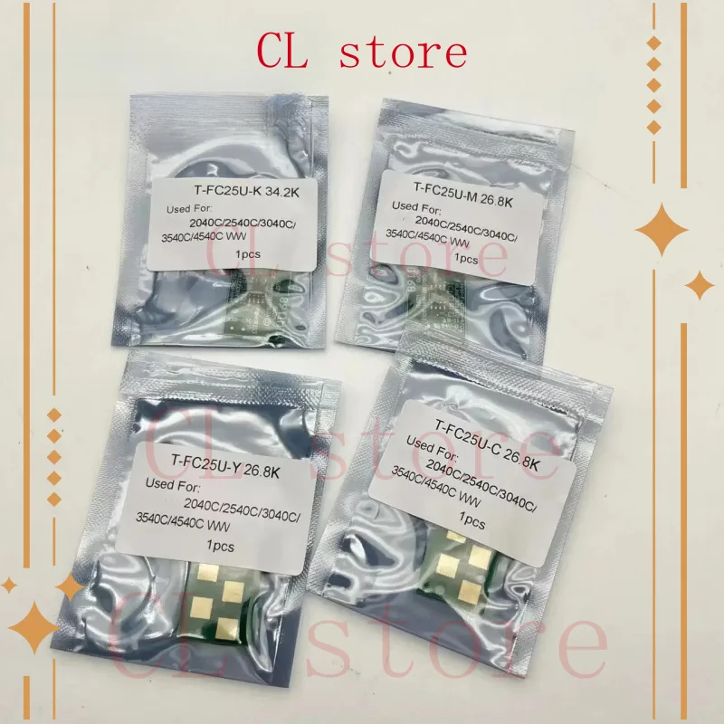 10Sets TFC25 T-FC25 Toner Cartridge Reset Chip for Toshiba E-Studio 2040C 2540C 3040C 3540C 4540C 2040 2540 3040 3540 4540