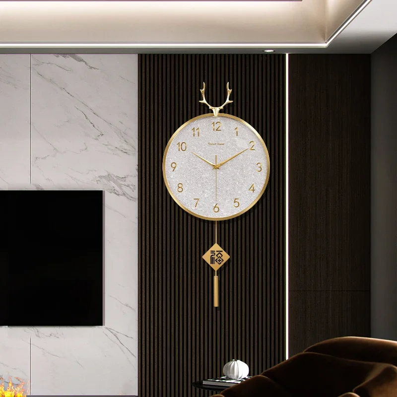 

ZModern Minimalist Clock Luxury Interior Aesthetic Fashion Decoration Wall Clock Design Battery Living Room Wanduhr FurnitureZ