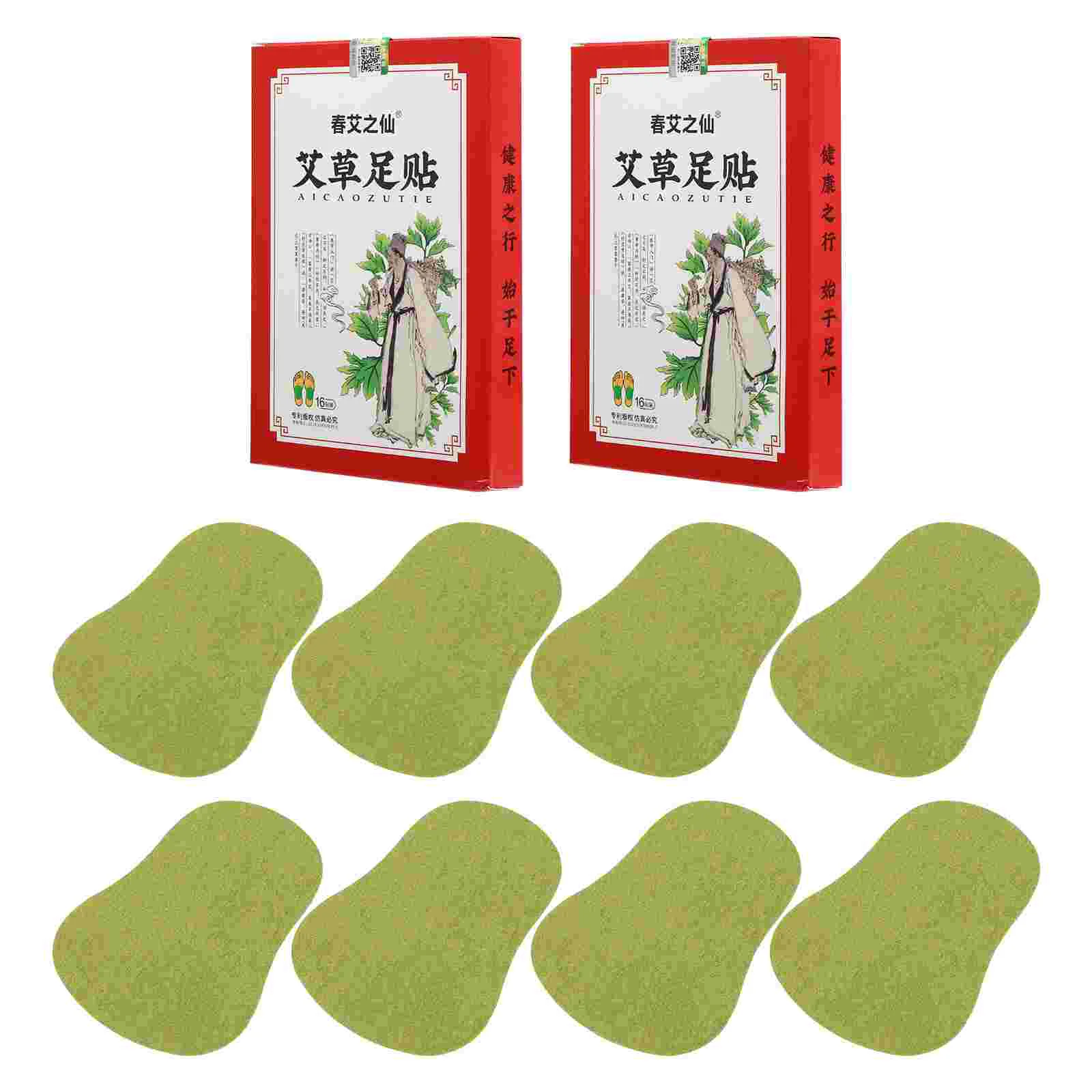 32pcs Wormwood Health Body Pad Warm Foot Pad Patch Moxa Vola Patches Warm Foot Patch Wormwood Vola Patches