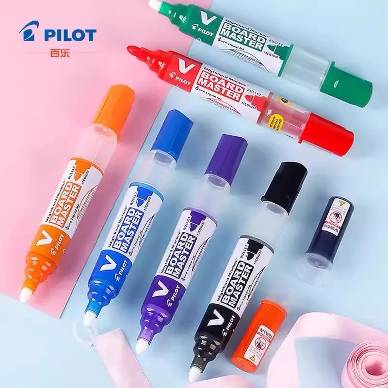 Pilot 1pc Whiteboard Marker Pen Erasable Refillable Liquid Ink Line Width 1.7-12mm Large Capacity Color Teacher Blackboard Pen