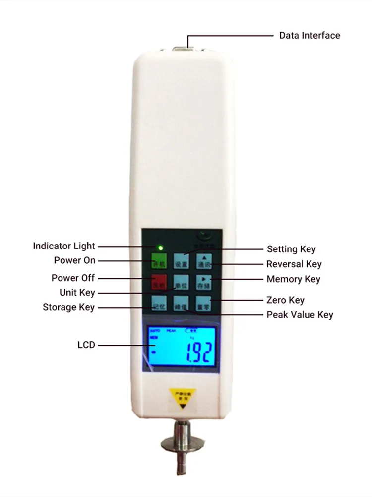 GY-4 Digitale Fruit Sclerometer Penetrometer Fruit Hardheid Tester Meter
