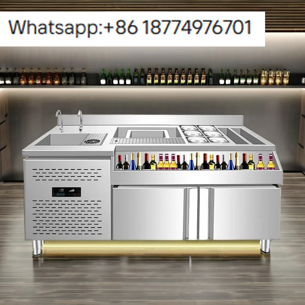 

Индивидуальная высококачественная коммерческая современная портативная барная стойка, барная станция для бармена, рабочая станция для приготовления коктейлей из нержавеющей стали