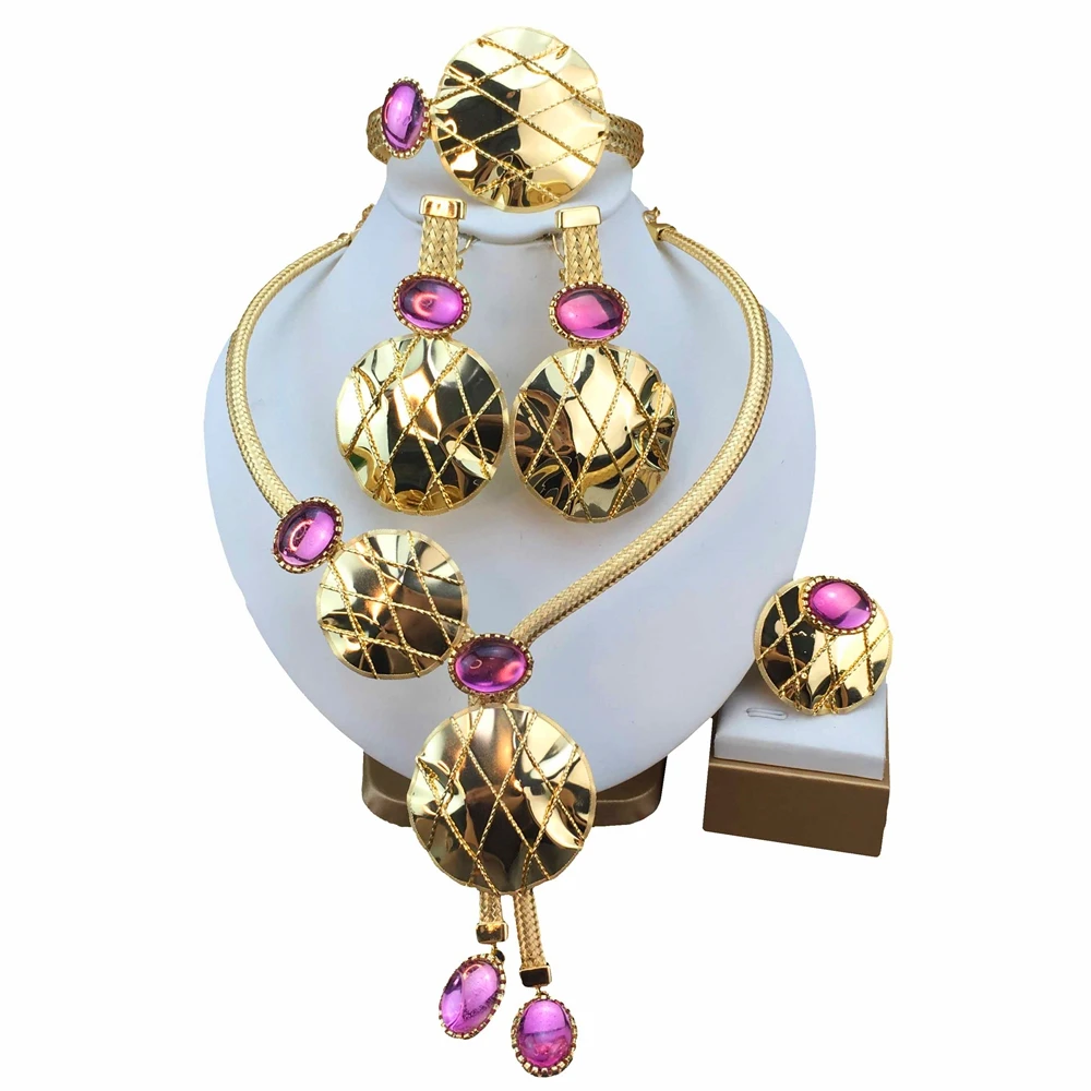 Latest  Brazilian Jewelry Sets High Quality Big  Jewelry  for Women Party Gift FHK16078