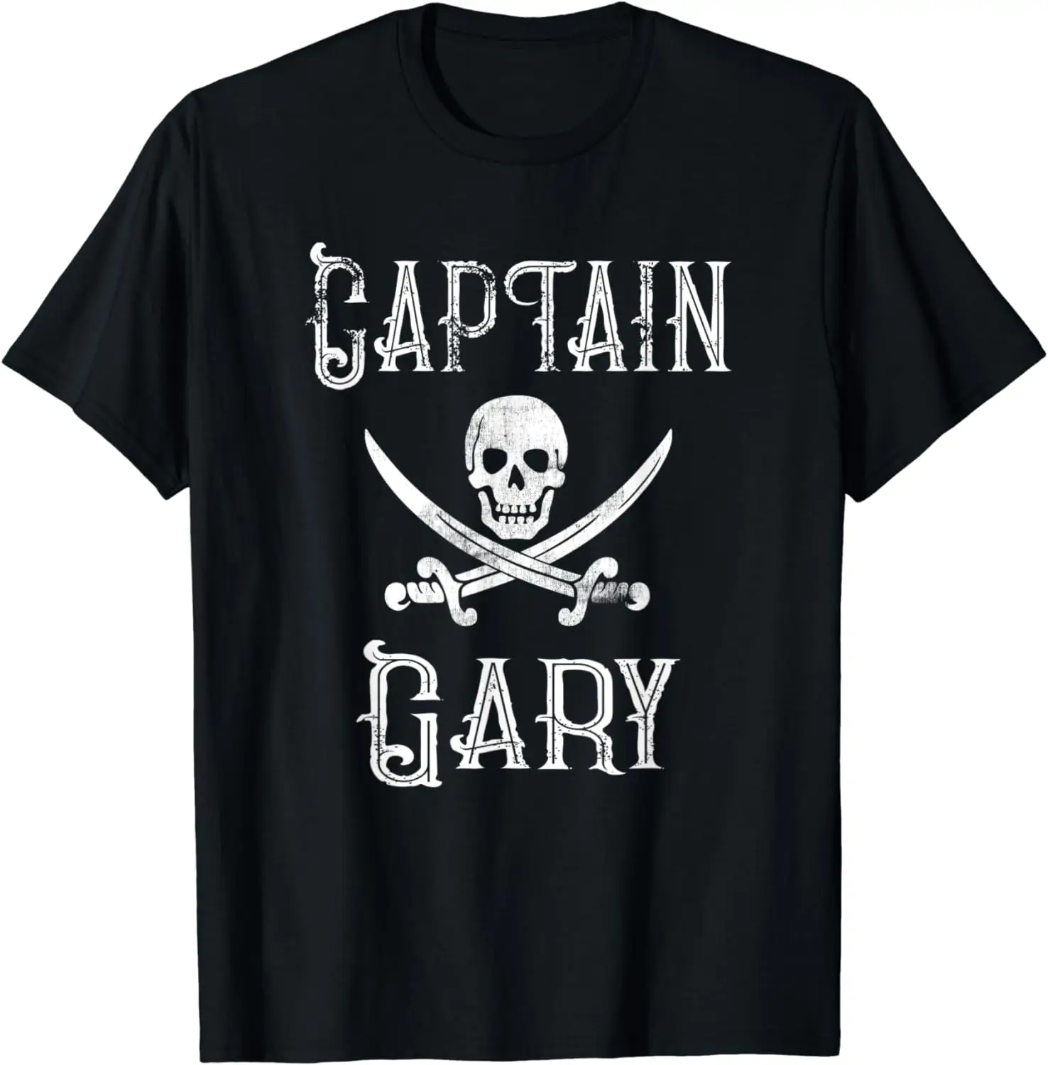 

Vintage Captain Gary Personalized Family Cruise Lake Boat T-Shirt