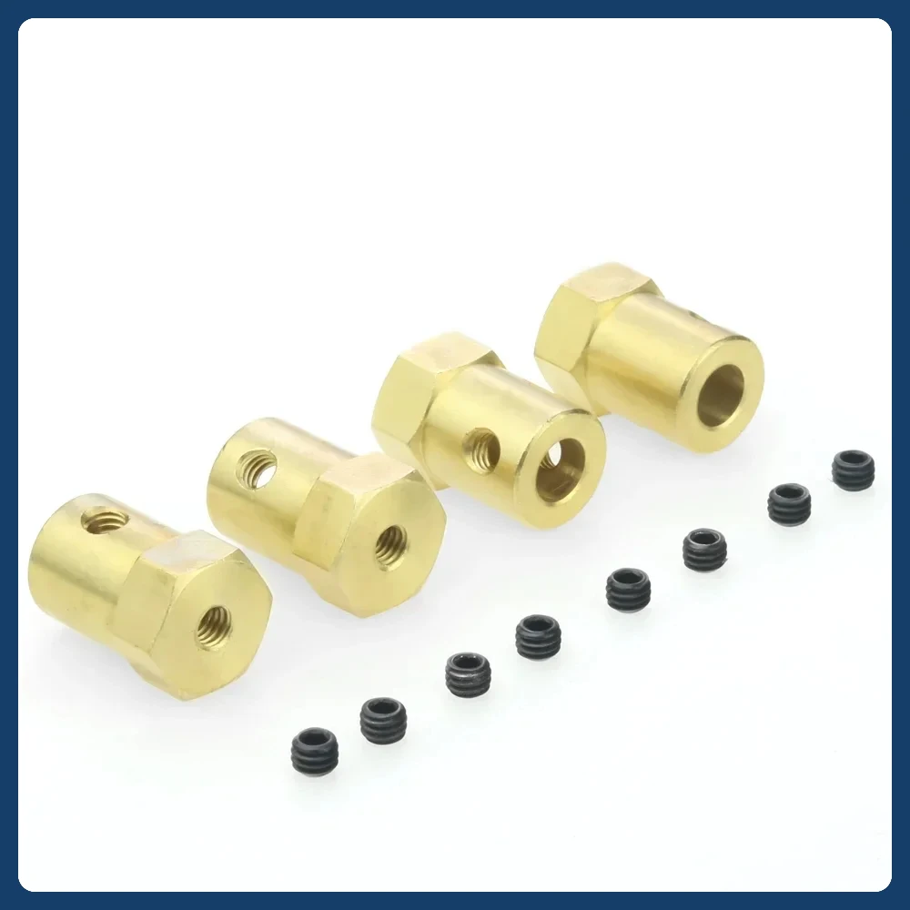 NEW Brass Combiner Wheel Hub Hex Adapter 5mm to 12mm Copper Adapter for MN WPL Model Car WPL D12 B14 B16 B24 B36 C14 C24 MN