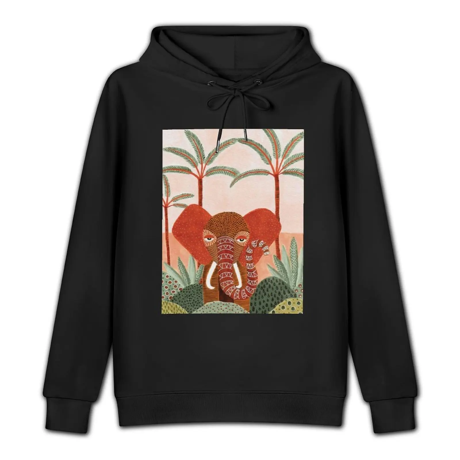 Tropical Elephant Painting Pullover Hoodie men wear autumn jacket men men's coat men clothes mens hoodie