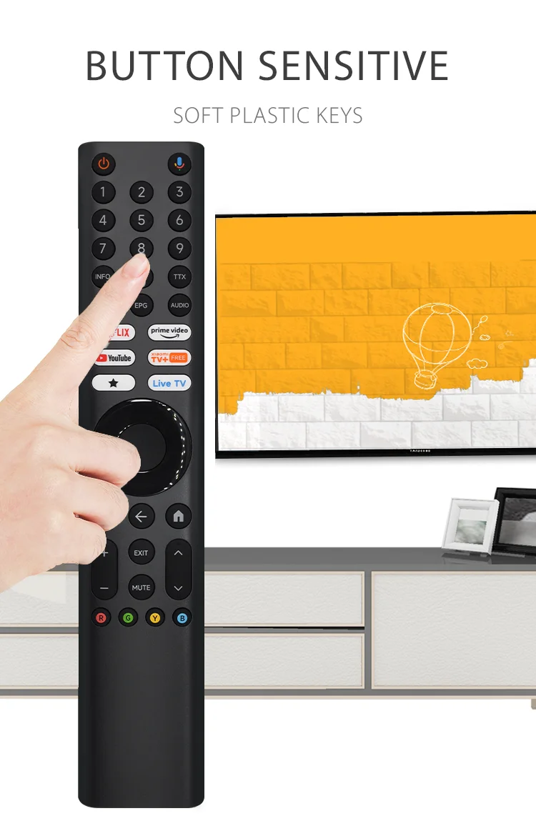 Neue XMRM-P3 Sprachfernbedienung für Xiaomi, kompatibel mit Xiaomi TV-Ersatzteilen, mit Netflix- und YouTube-Taste. – Detail 5