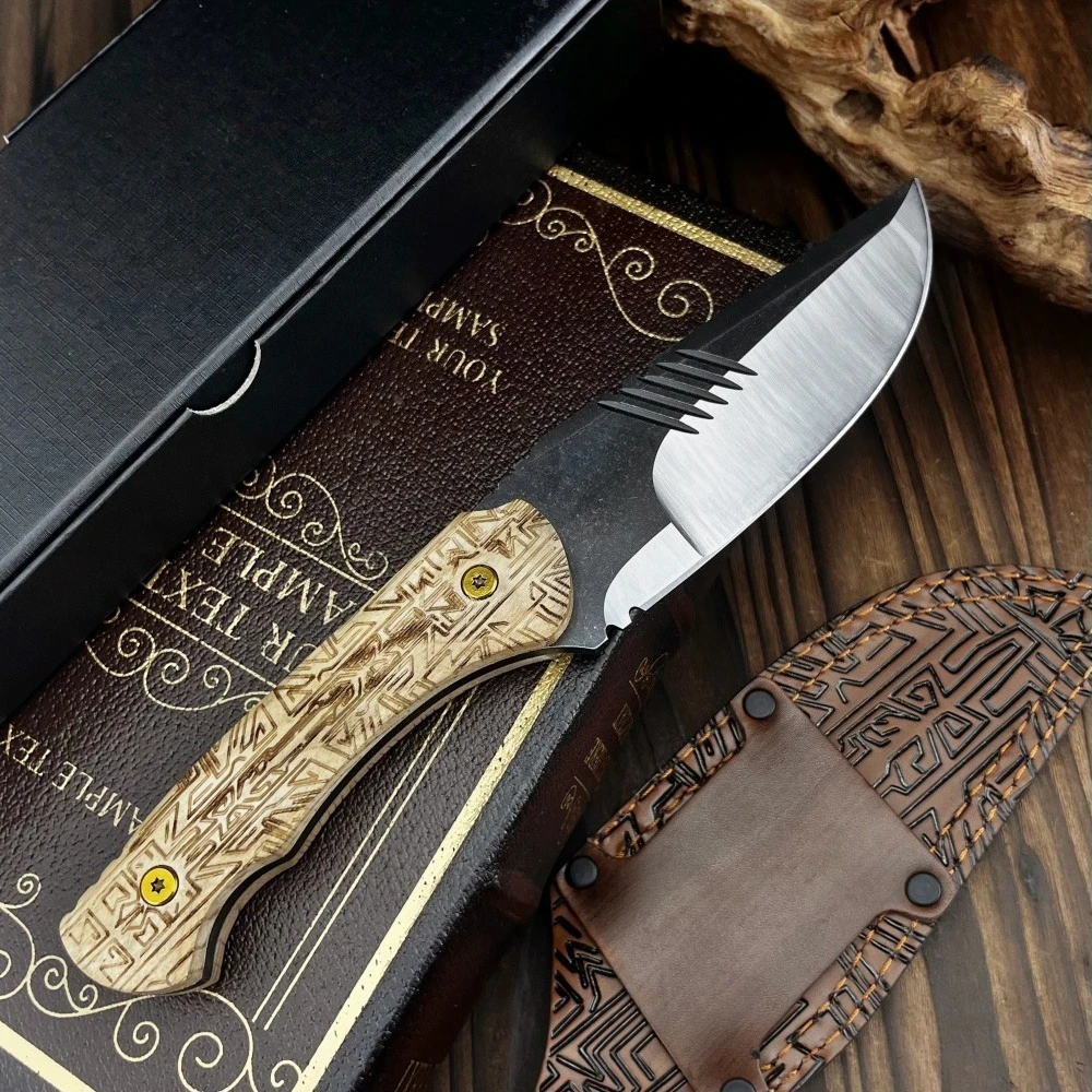 Coltello tattico a lama fissa serie RS 8Cr13Mov Acciaio G10 Maniglia Multitool Coltello da caccia da campeggio di sopravvivenza militare all'aperto