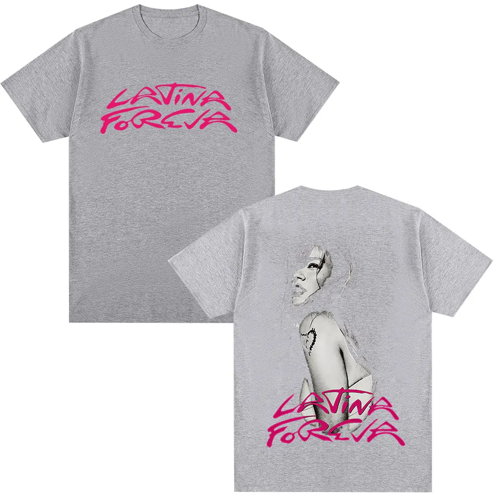 Karol G Tropicoqueta Latina Foreva 2025 ألبوم تي شيرت الرجال النساء موضة Harajuku تي شيرت عادية القطن تي شيرت بلايز الشارع الشهير #6