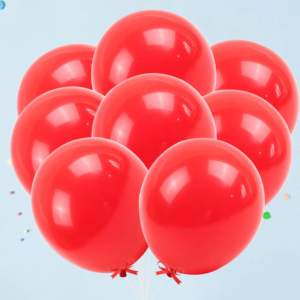

20 Pcs Latex Balloon Decoration Bright Balloons Decorate Red Happy Birthday Party