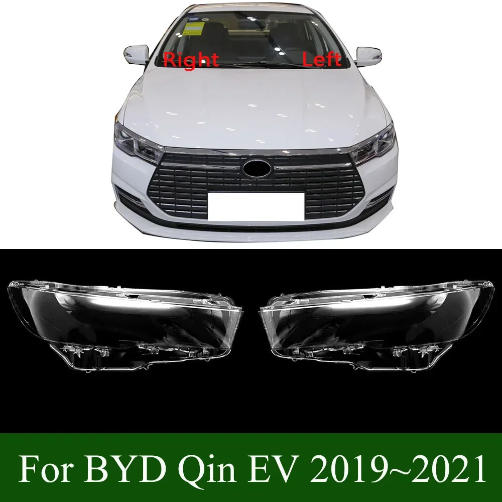 

For BYD Qin EV 2019~2021 Left/Right Front Headlamp Headlight Lens Cover Transparent Lampshade Clear Car Headlamp Shell