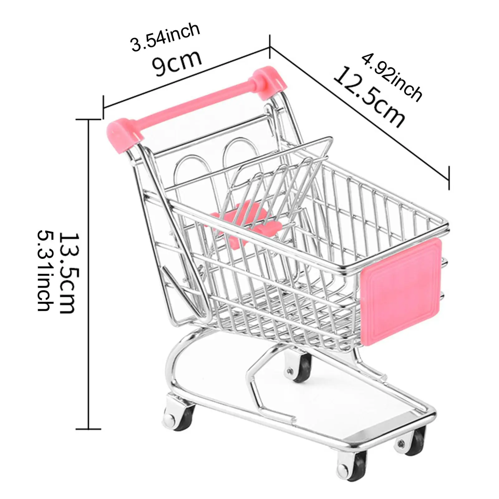 Mini wózek na zakupy Supermarket Metalowy wózek na rękę Zabawka Ozdoba Wielofunkcyjny domek do zabawy Zabawki Zabawa Rekwizyt fotograficzny Dzieci Push Cart Zabawka