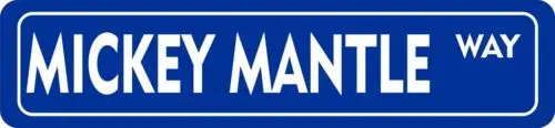 MANTLE WAY STREET SIGN ALL METAL Tin Sign BASEBALL