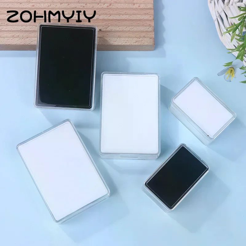 Transparent Diamond Jewelry Display Box With Foam Pad Bare Stone Gem Storage Container Case Glass Beads Organizer Packaging Box