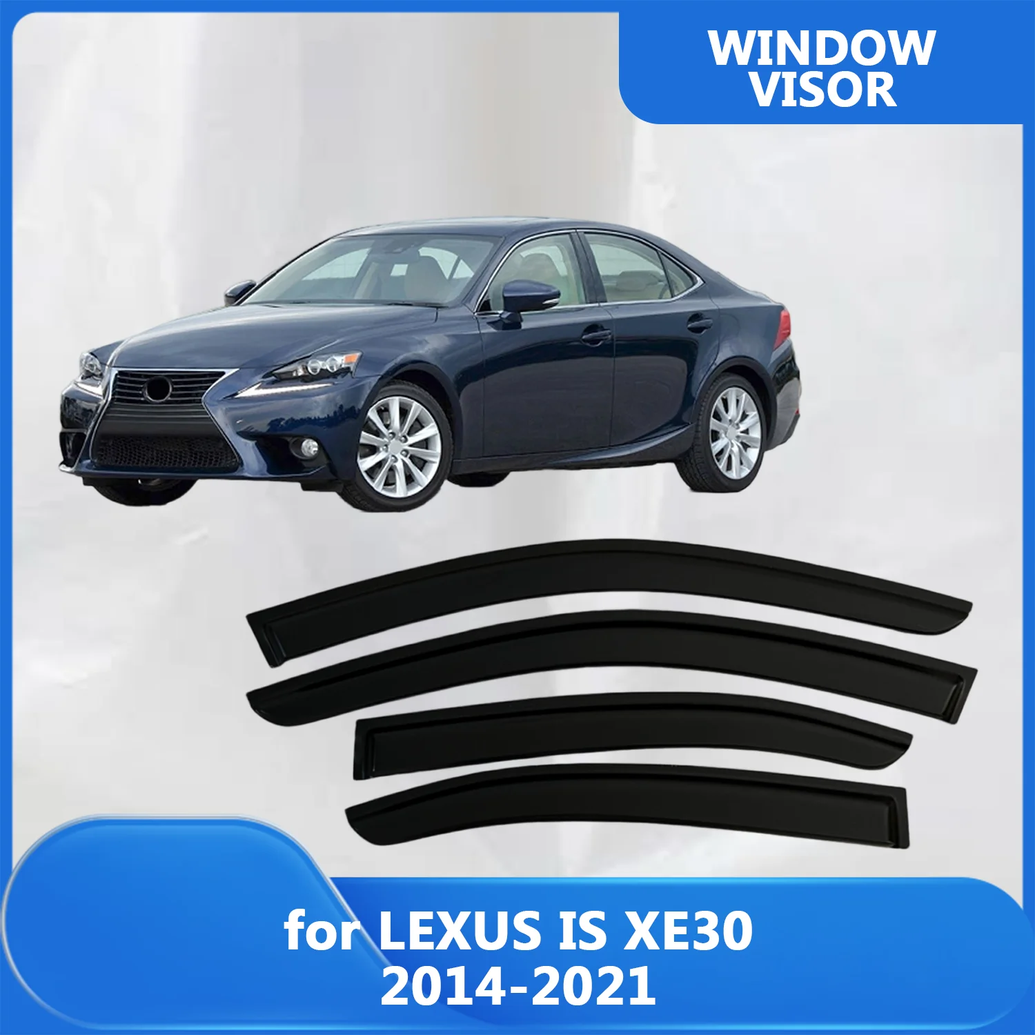 

Window Visor for LEXUS IS XE30 2014 2015 2016 2017 2018 2019 2020 2021 Wind Deflectors Rain Guards Door Visor Vent