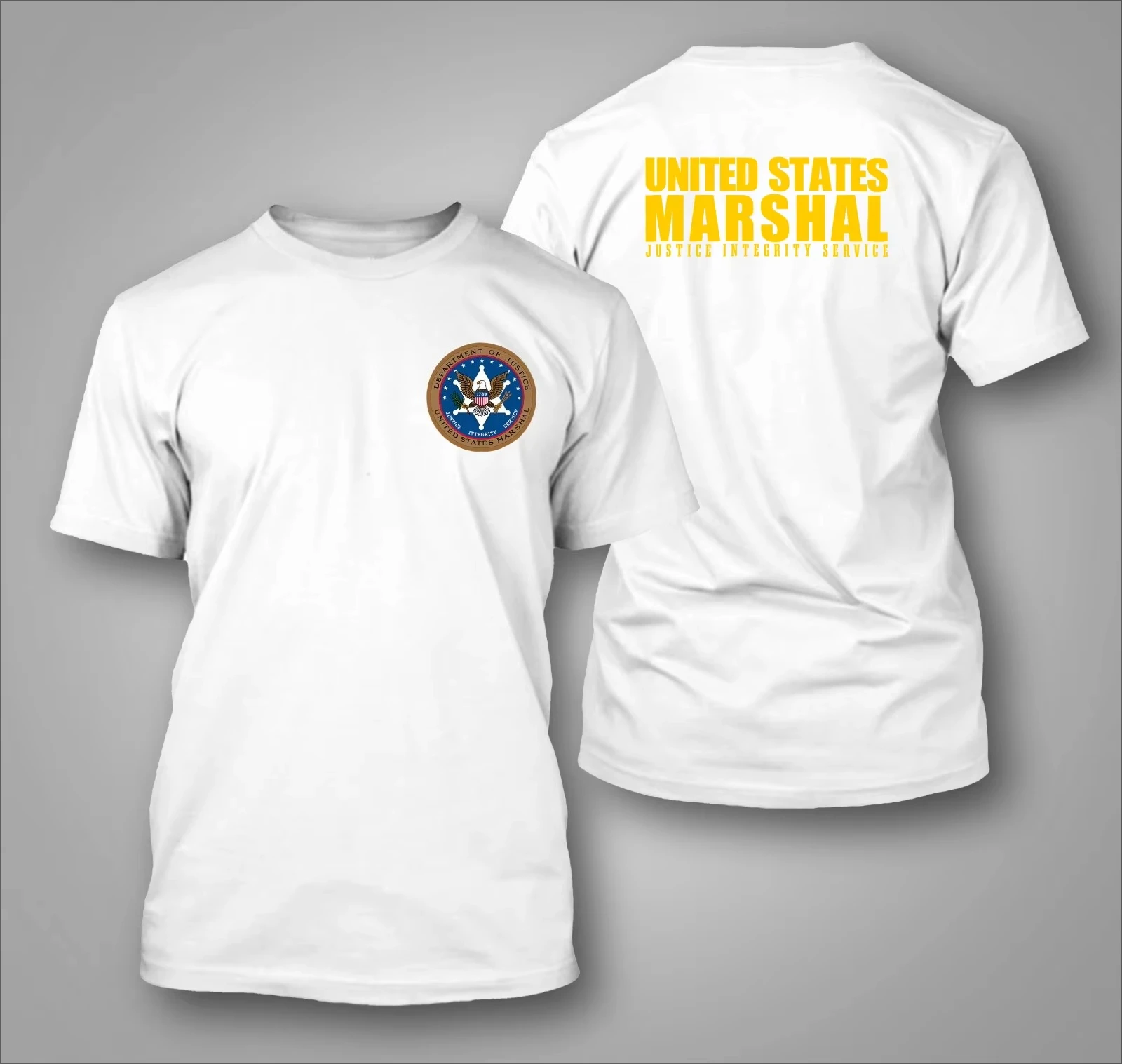 2026 New  Tactical Vintage Theme T-shirt Unisex Round Badge Art Double Sided Print Loose Street Casual Short Sleeve Tops