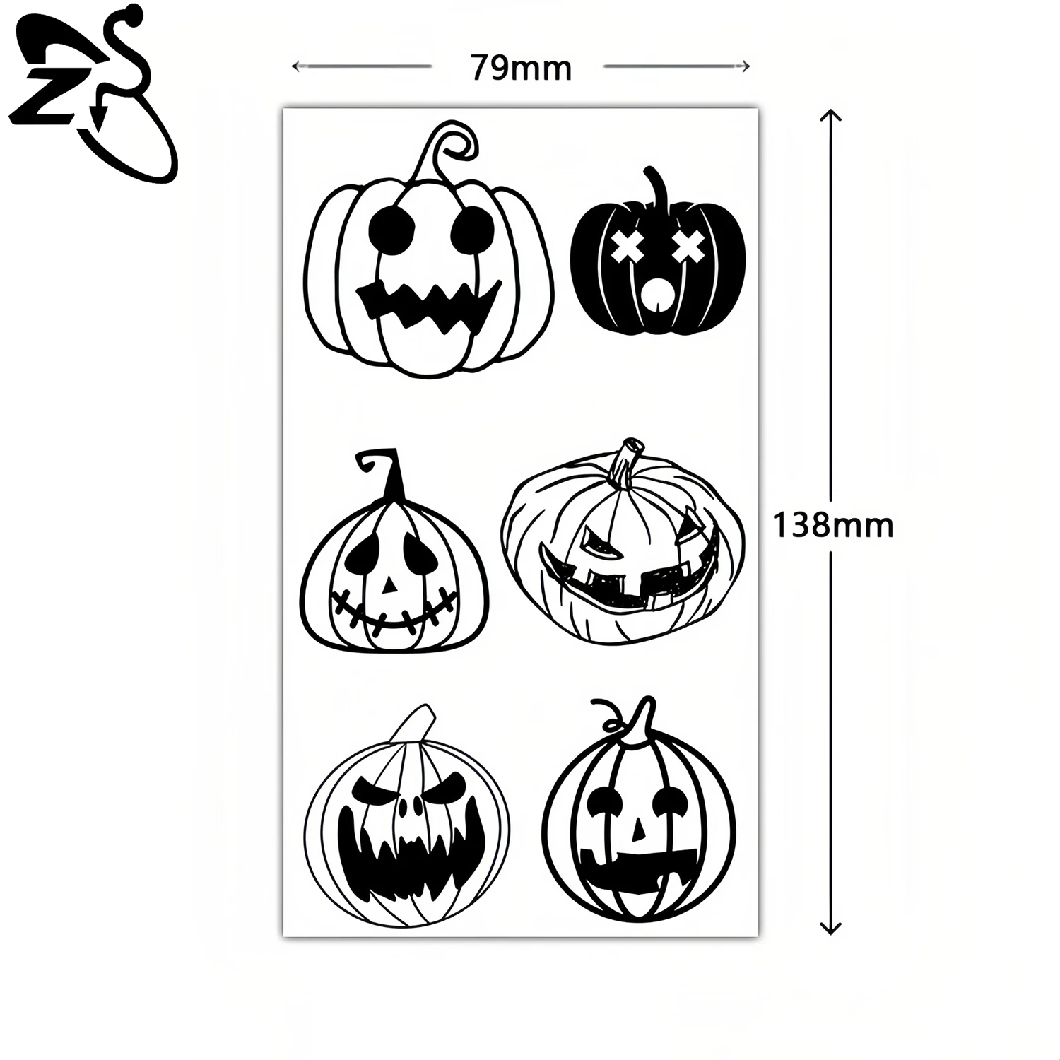 ZS 1 PC Tato Temporer Lucu Anak-anak Unisex Dekorasi Wajah Riasan Laba-laba Labu Hantu DIY Stiker Wajah Tubuh Hadiah Halloween