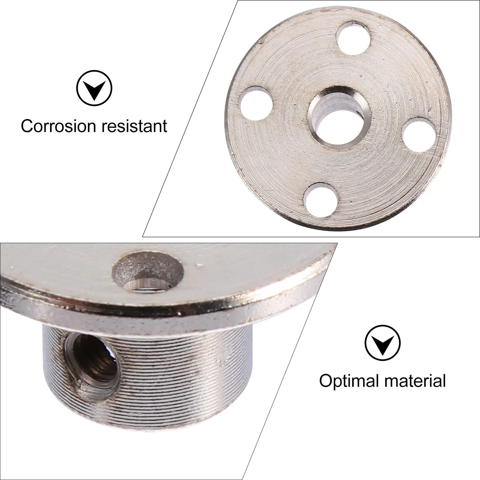 

4 pcs Flange Shaft Coupling Rigid Motor Connector For Rc Aircraft Boat Diy Guide Bearing Fittings Heat-Treated Iron Plated