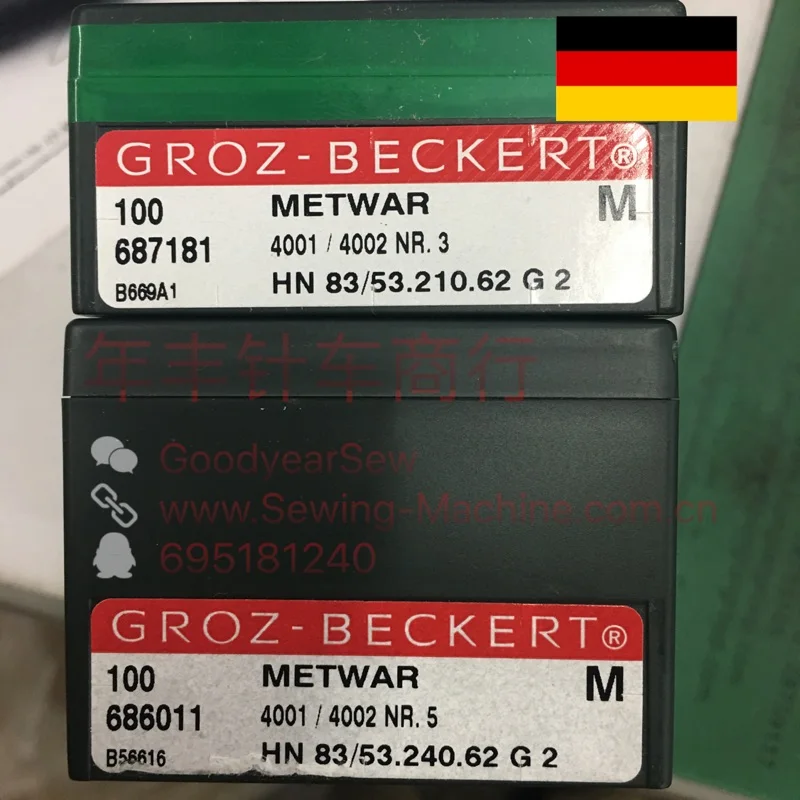 

10PCS 1bag German Imported Groz Groz-Beckert 4001 4002 Straight Hook Inner Line Machine Needle Metwar Shoe Machine Needle Custom