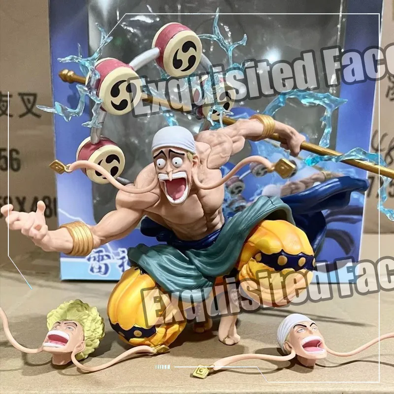 

20cm One Piece Anime Figure Enel Thunder Squatting posture PVC Action Figures GK Statue Collection Model Toys For Children Gifts