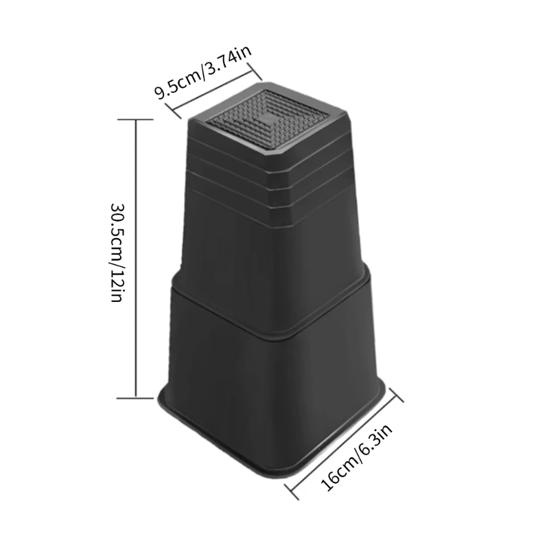 أثاث قابل للتكديس يدعم أرجل السرير وحاميات الأرضيات وارتفاع قابل للتعديل وتصميم بناء بلاستيكي عالي الجودة #6