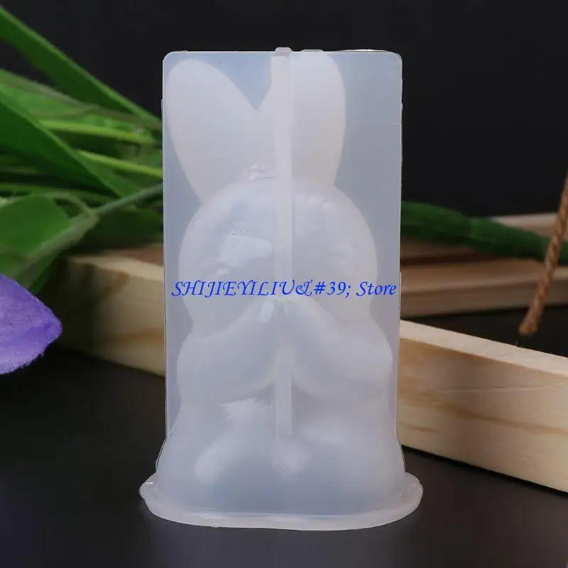 E21F 3D Rabbit Deer Mold Epoxy Resin DIY Crafts Silicone Mold Home Fondant Chocolate Cake Decoration Findings Gifts
