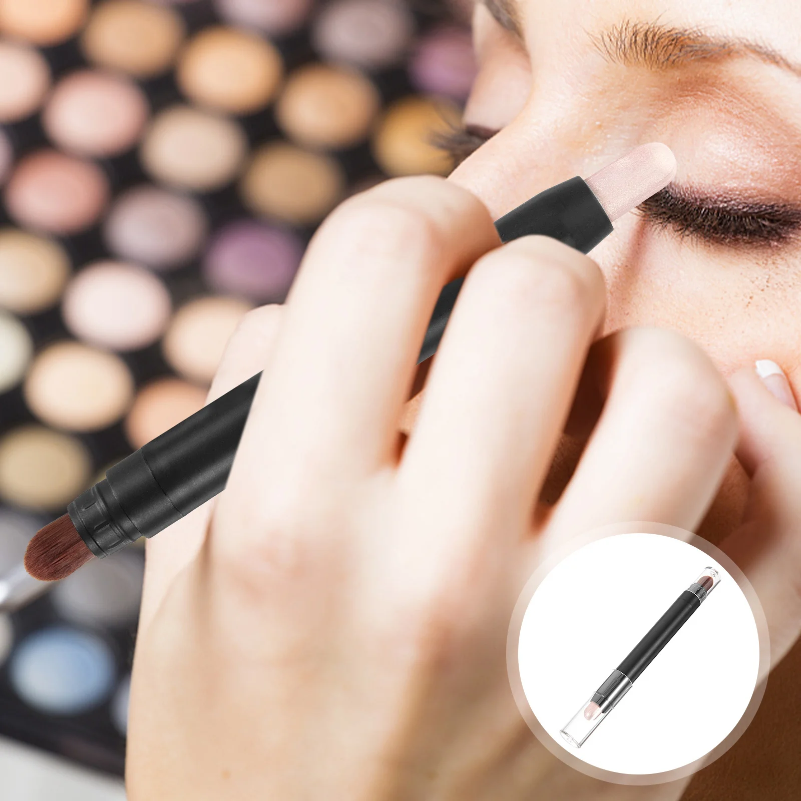 

Eye Shadow Stick Dual End Durable Eye Makeup Pen Portable Precision Brush for Charming Makeup Store Use Eyeshadow Brush