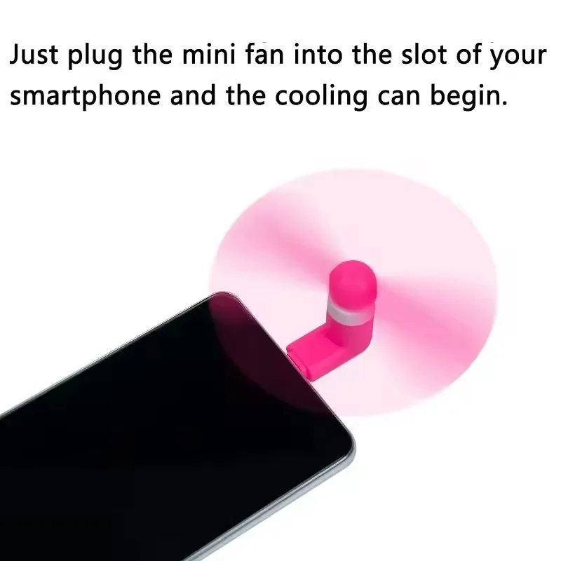 1 PCS Tipo C Mini Ventilador de Telefone Portátil MicroFan Celular para iPhone 15 iPad Samsung Galaxy Celulares USB-C Porta Gadget Ventiladores