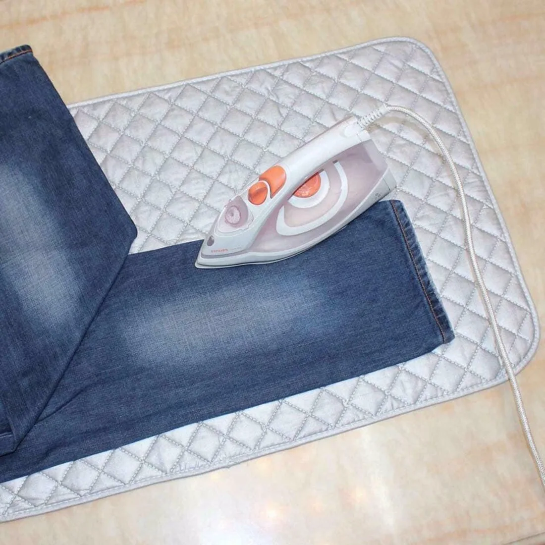 Alfombrilla de planchado para mesa, cubierta para lavadora y secadora, resistente al calor, Protector de ropa con prensa de Manta