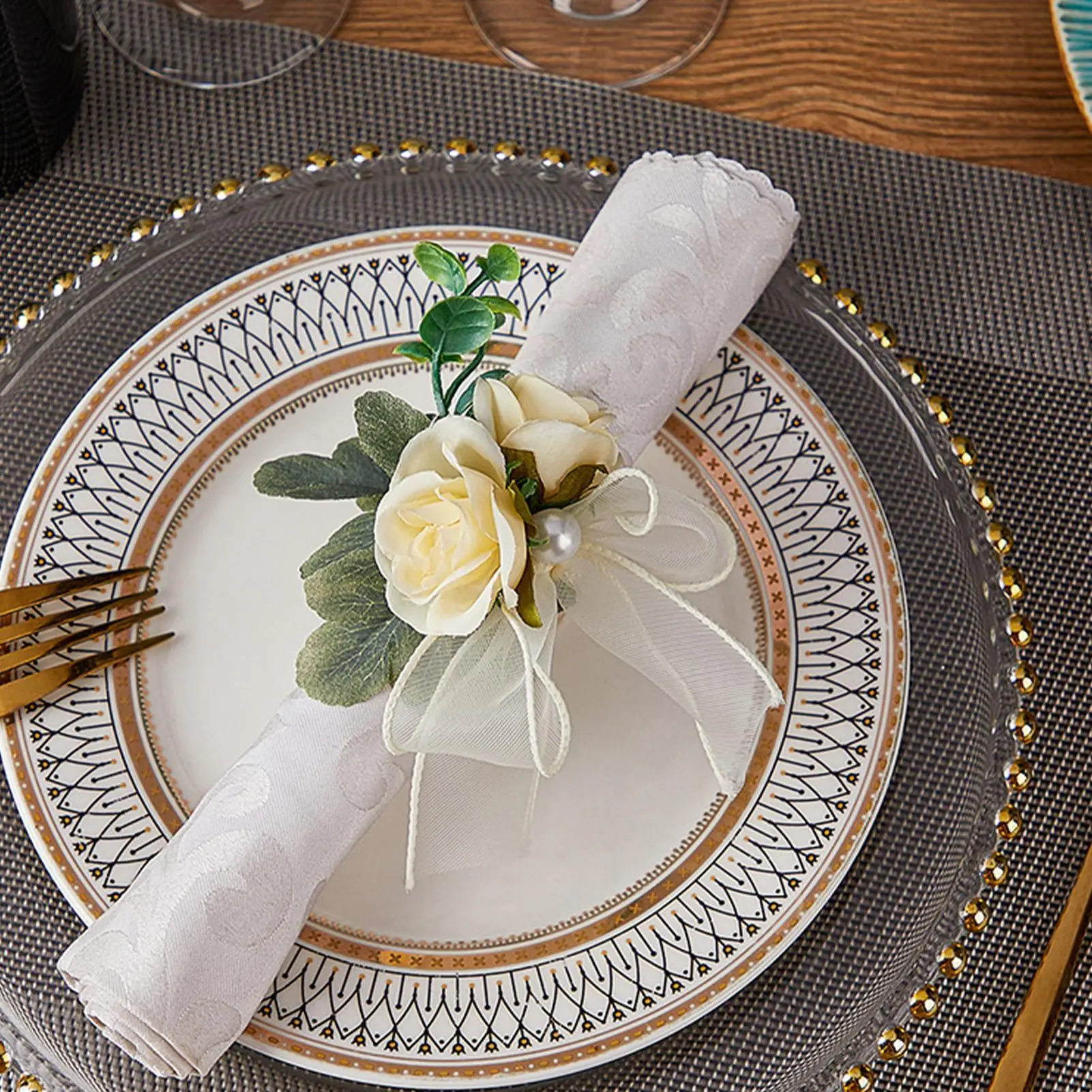 

Свадебные кольца для салфеток, держатель для искусственной розы, декор, пряжки для салфеток, украшения на день матери, свадебные встречи, вечеринка