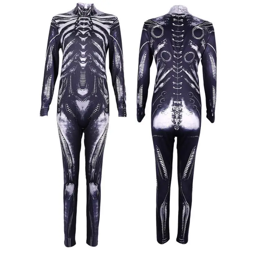 Loween esqueleto traje feminino tradicional étnico palco desempenho roupas fabricante chinês sem marca registrada