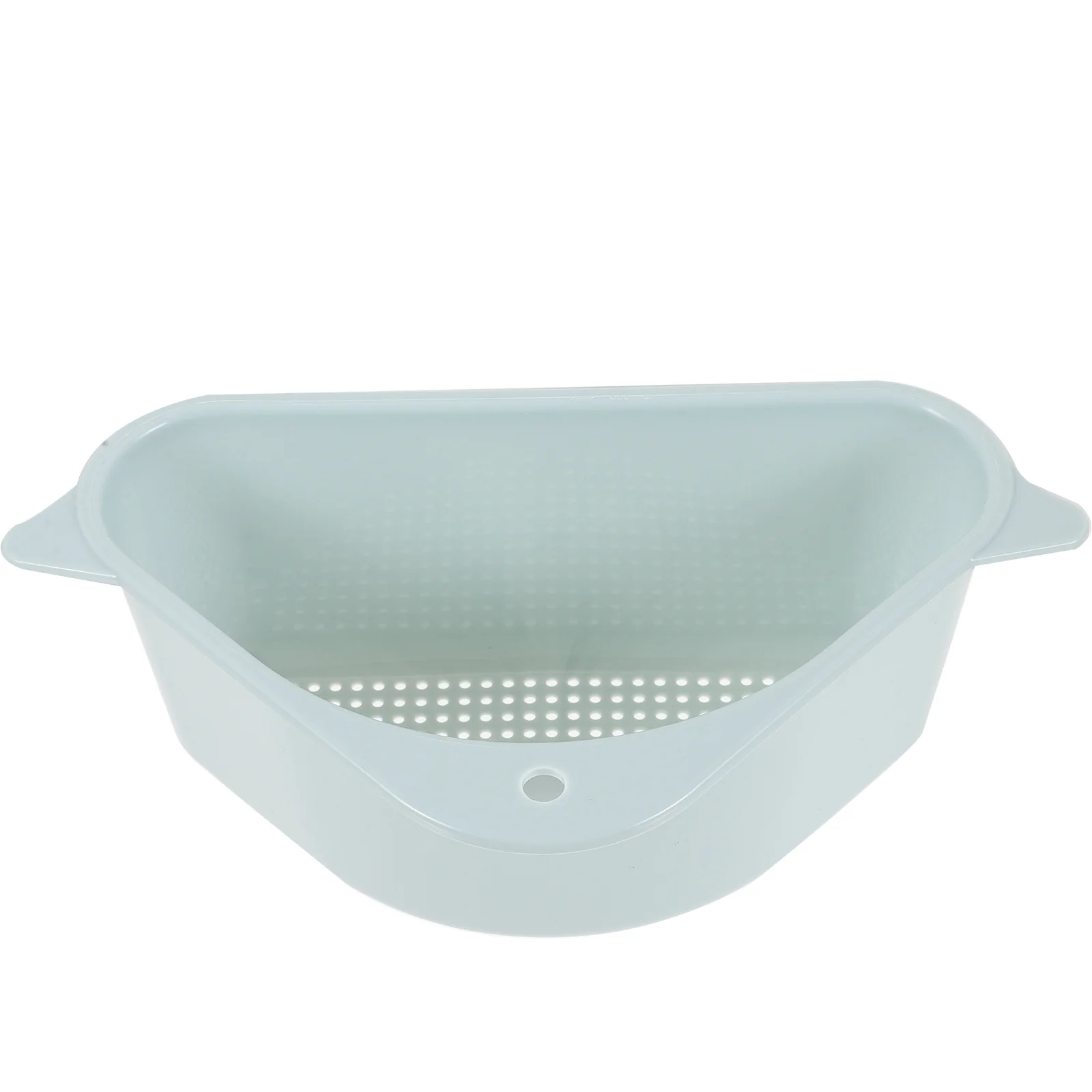 

1Pcs Premium Plastic Triangular Sink Basket with Drainage Holes Multi Functional Kitchen Sink Storage Rack for Utensils and