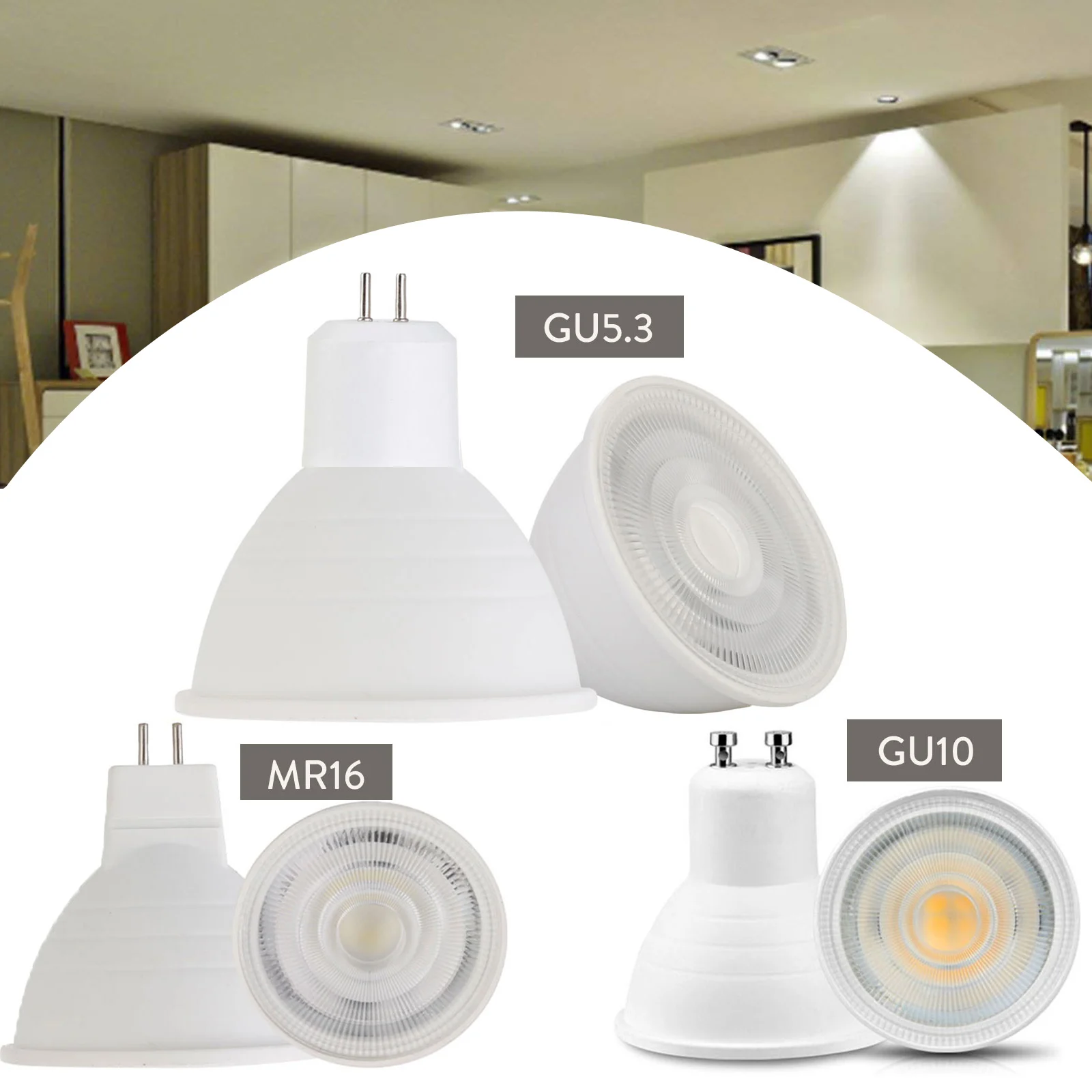 

MR16 Bulb GU10 GU5.3 7W LED Mentol Spotlight Track Light Tracklight Eyeball Ceiling Lamp Downlight Down Light Lighting 110V 220V