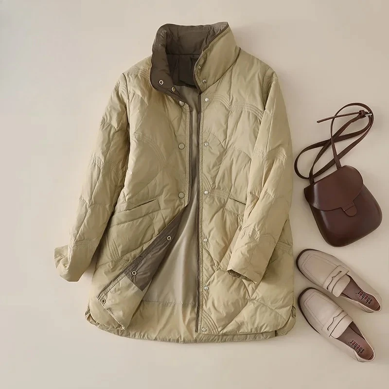 

Lady Casual Female Down Jackets Ultra Lightweight Down Jackets New Arrivals Winter Warm Office