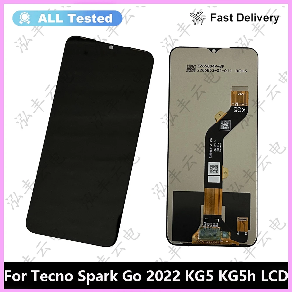 

Tested 6.52" For Tecno Spark Go 2022 KG5 KG5h LCD Display Touch Screen Digitizer Assembly For Tecno Spark Go 2022 LCD Sensor