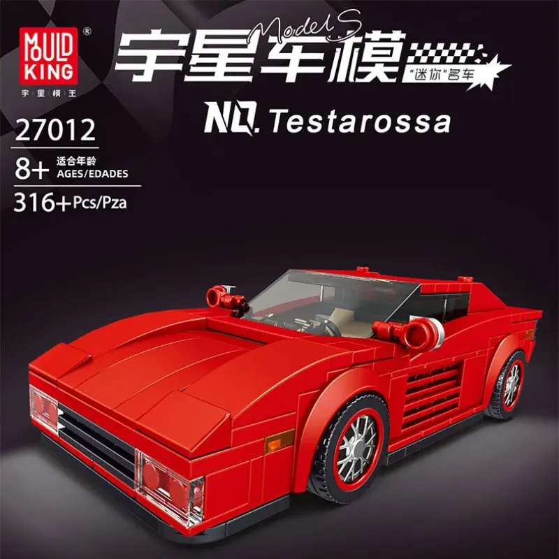 27012S 350 pièces Mini voiture série modèle blocs de construction briques voiture ensemble MOC technique bricolage jouet huit compartiments voiture présentoir ensemble