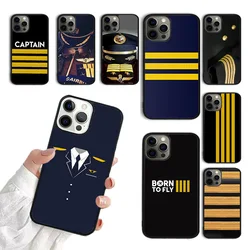 Airplane Pilot Epaulette Phone Case For iPhone 17 Air 15 16 11 12 13 14 Pro Max Cover For iPhone 17 Air Max Plus Fundas