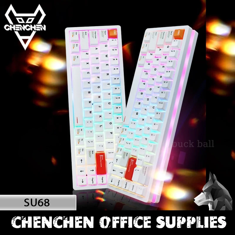 Everglide Su68 Mechanica Keyboard Magnetic Switch Rgb Rt Wired Aluminum Keyboards Metal Cnc Anode Wired Esports Gaming Keyboards