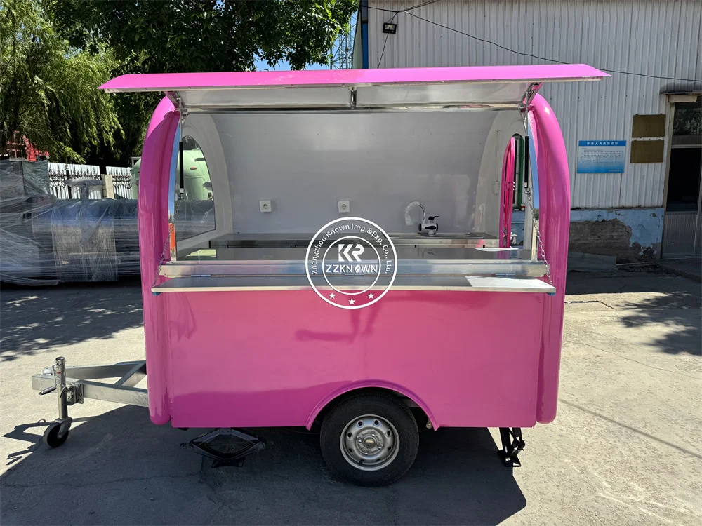 Мобильный продовольственный грузовик, кофейня, оригинальный прицеп для быстрой еды, стандартная тележка для пиццы с полным кухонным оборудованием