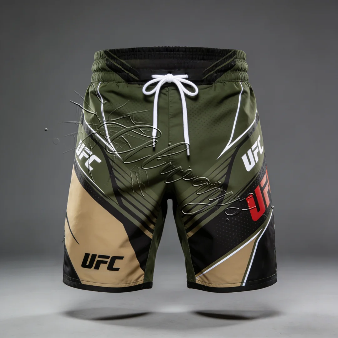 

2026 New UFC Authentic Fighting Night Octagonal Cage Boxing Quick Drying Breathable Shorts Men's Fashion Event Sports Shorts